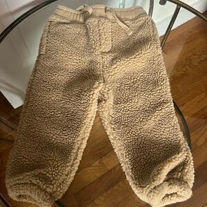 Tan Sherpa baby pants